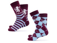 Aston Villa ponožky Twin Pack Dress 7-11 UK (40-46) EU