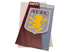 Aston Villa narozeninové přání Crest Birthday Card