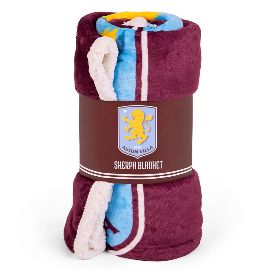 Aston Villa fleecová deka Sherpa - Aston Villa povlečení, ručníky, deky