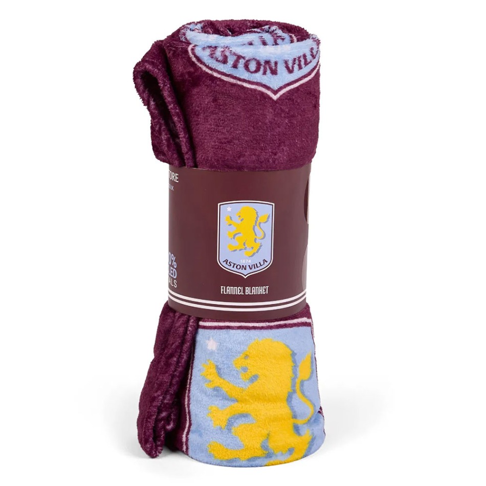 Aston Villa fleecová deka Multi Crest - Aston Villa povlečení, ručníky, deky
