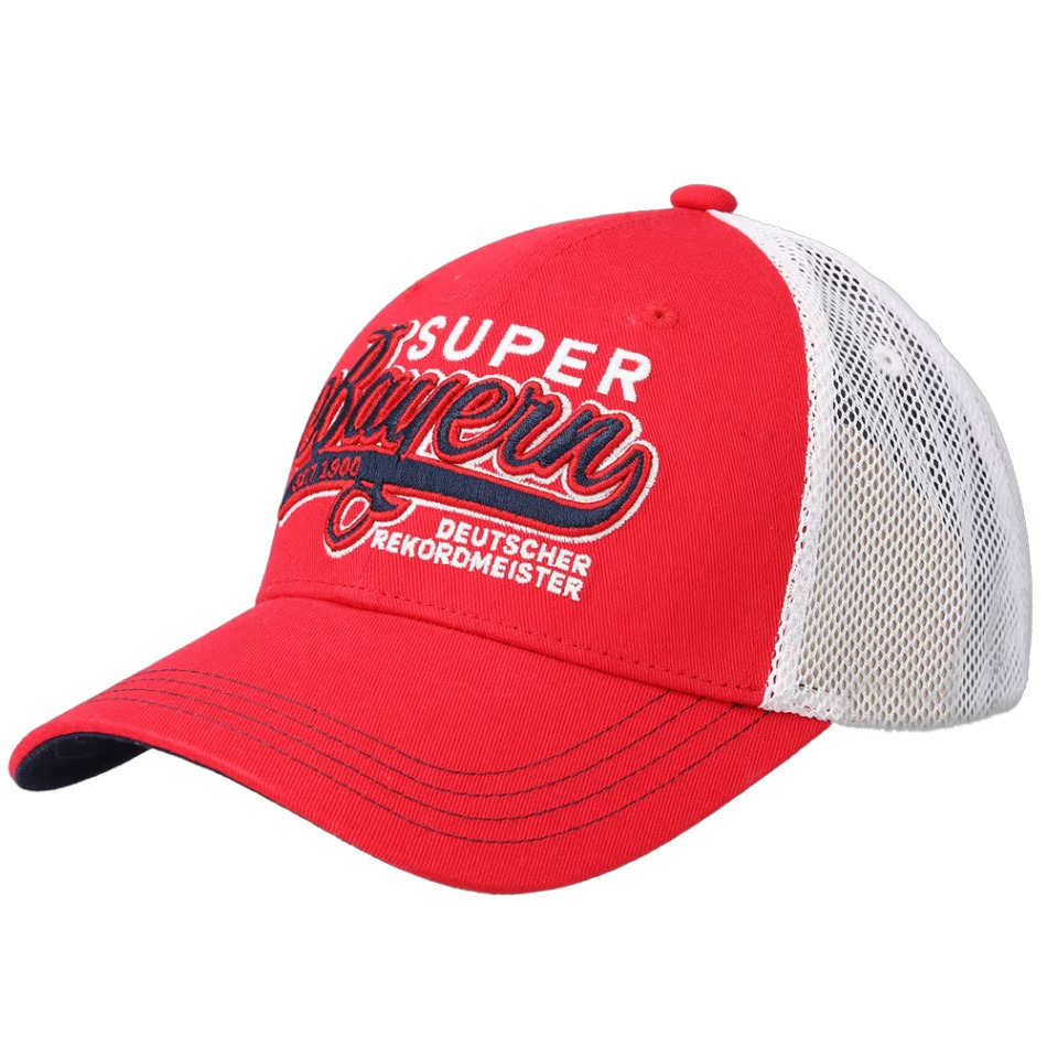 Bayern Mnichov čepice baseballová kšiltovka Trucker Super red - Bayern Mnichov šály, čepice, rukavice