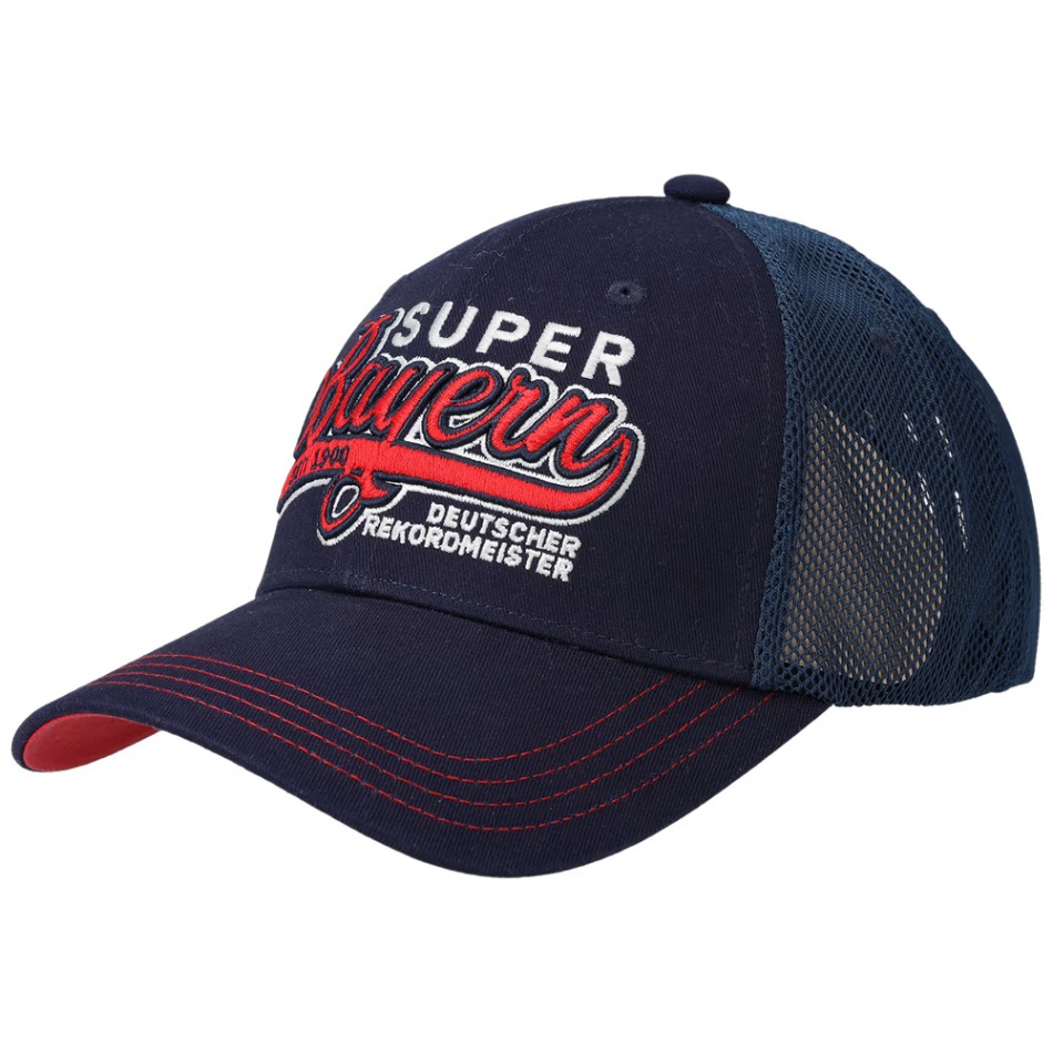 Bayern Mnichov čepice baseballová kšiltovka Trucker Super navy - Bayern Mnichov šály, čepice, rukavice