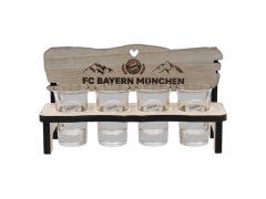 Bayern Mnichov panák štamprle stand with motifs 4 pack