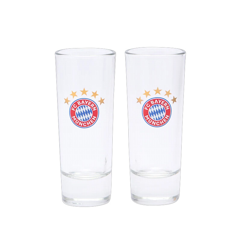 Bayern Mnichov sada 2 panáků 5 stars logo - Bayern Mnichov sklenice, hrníčky, misky