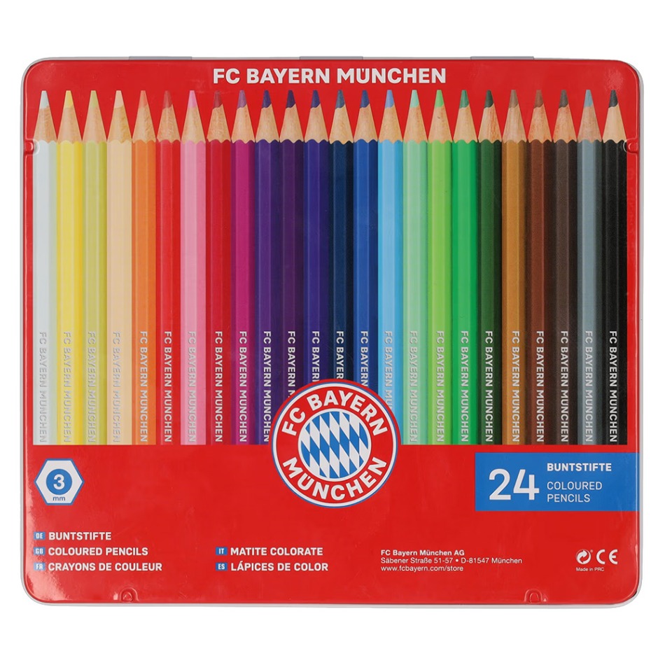 Bayern Mnichov pastelky 12 pcs colour - Bayern Mnichov školní a&nbsp;kancelářské potřeby