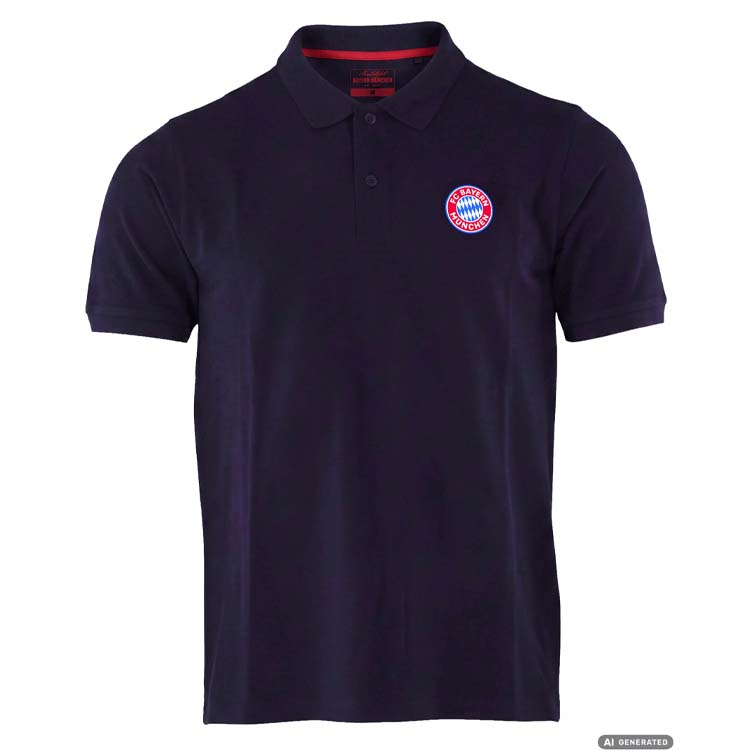 Polo BAYERN MNICHOV Essentials navy - Bayern Mnichov trička, polo trička, košile