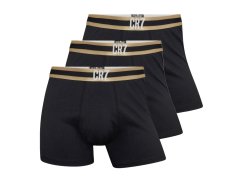 Cristiano Ronaldo pánské boxerky 3pack CR7 Basic black gold strip
