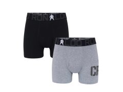 Cristiano Ronaldo dětské boxerky 2pack CR7 Bamboo black-grey