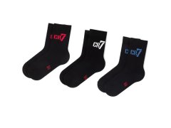 Cristiano Ronaldo dětské ponožky 3pack CR7 black