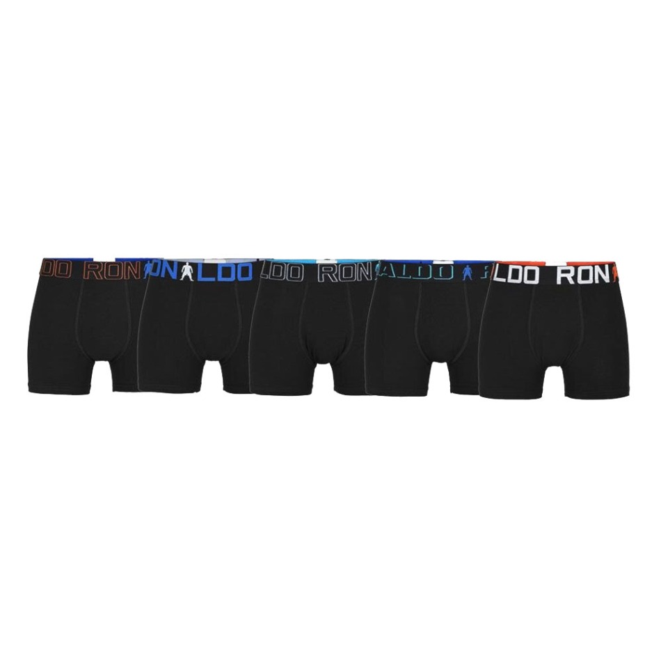 Cristiano Ronaldo dětské boxerky 5pack CR7 black - Cristiano Ronaldo