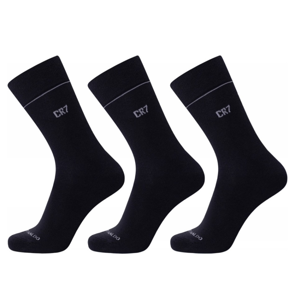 Cristiano Ronaldo ponožky 3pack CR7 black