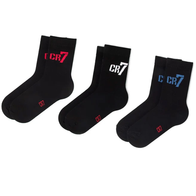 Cristiano Ronaldo dětské ponožky 3pack CR7 black