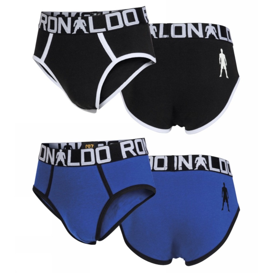 Cristiano Ronaldo dětské boxerky children”s briefs - 2 pieces, black/blue