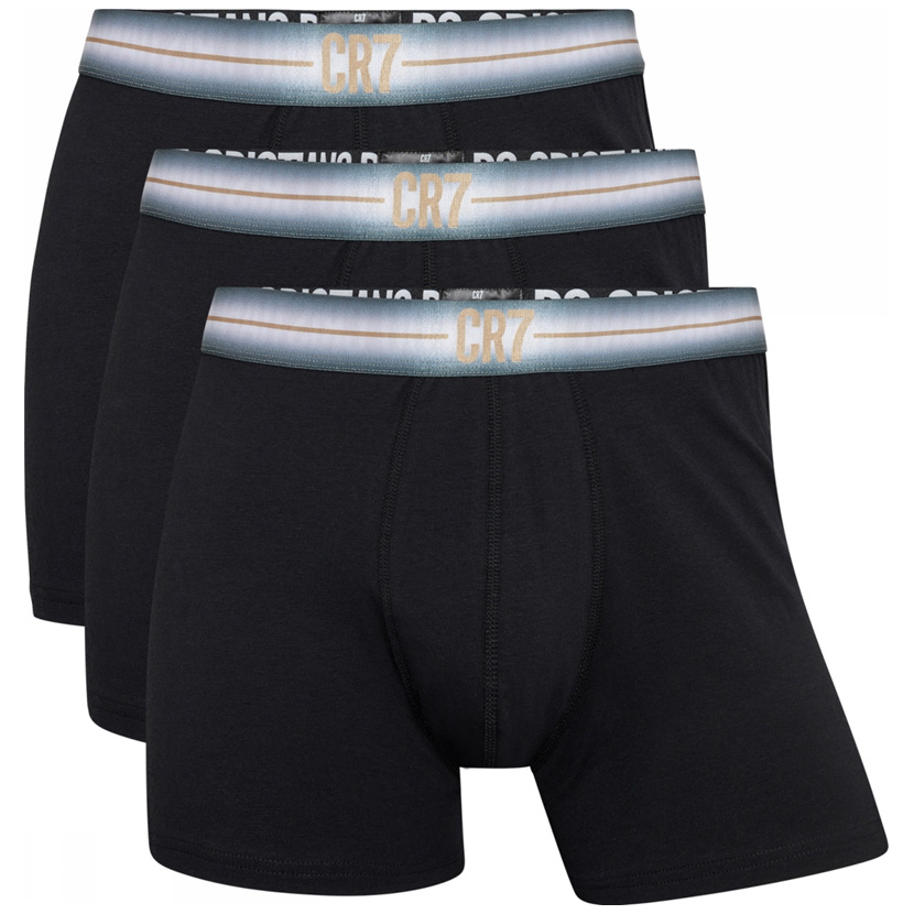 Cristiano Ronaldo pánské boxerky 3pack CR7 Basic black - Cristiano Ronaldo