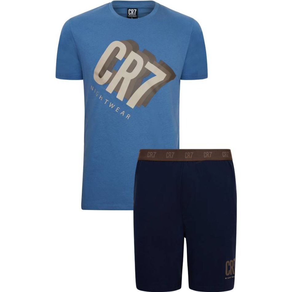 Cristiano Ronaldo pánské pyžamo Short blue - Cristiano Ronaldo