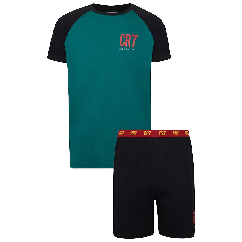 Cristiano Ronaldo pánské pyžamo CR7 Short teal - Cristiano Ronaldo