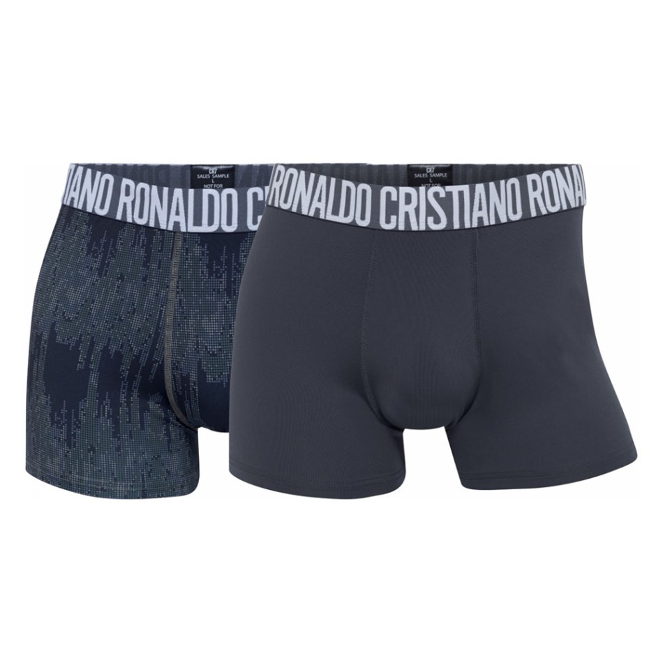 Cristiano Ronaldo pánské boxerky 2pack CR7 Activ grey - Cristiano Ronaldo
