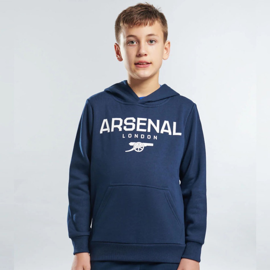 FC Arsenal dětská mikina s&nbsp;kapucí Logo navy - FC Arsenal dětské oblečení