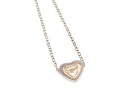 FC Arsenal přívěšek na krk Stainless Steel Heart Necklace