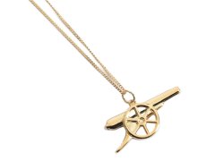 FC Arsenal řetízek na krk s přívěškem 18ct Gold Plated on Silver Cannon