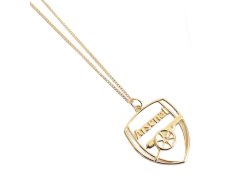 FC Arsenal řetízek na krk s&nbsp;přívěškem 18ct Gold Plated on Silver Crest