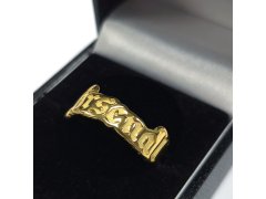 FC Arsenal prsten 18ct Gold Plated on Silver Text Ring - Q