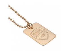 FC Arsenal řetízek na krk se psí známkou Gold Plated Dog Tag & Chain