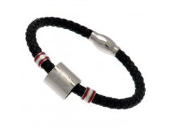 FC Arsenal kožený náramek Colour Ring Leather Bracelet