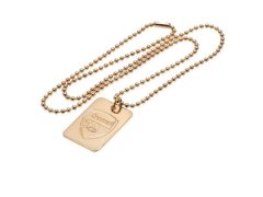 FC Arsenal řetízek na krk se psí známkou Gold Plated Dog Tag & Chain