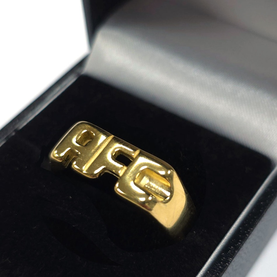 FC Arsenal prsten 18ct Gold Plated on Silver AFC Ring - Q - FC Arsenal klíčenky, náramky, šperky