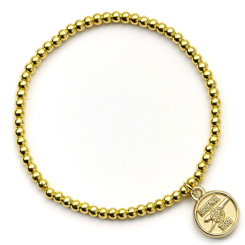 FC Arsenal náramek Gold Finish Bead - FC Arsenal klíčenky, náramky, šperky