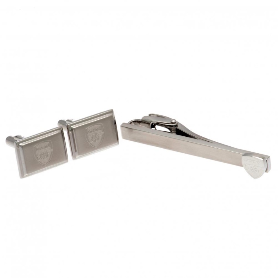 FC Arsenal set kravatová spona a&nbsp;manžetové knoflíčky Tie Slide & Cufflink Set - FC Arsenal klíčenky, náramky, šperky