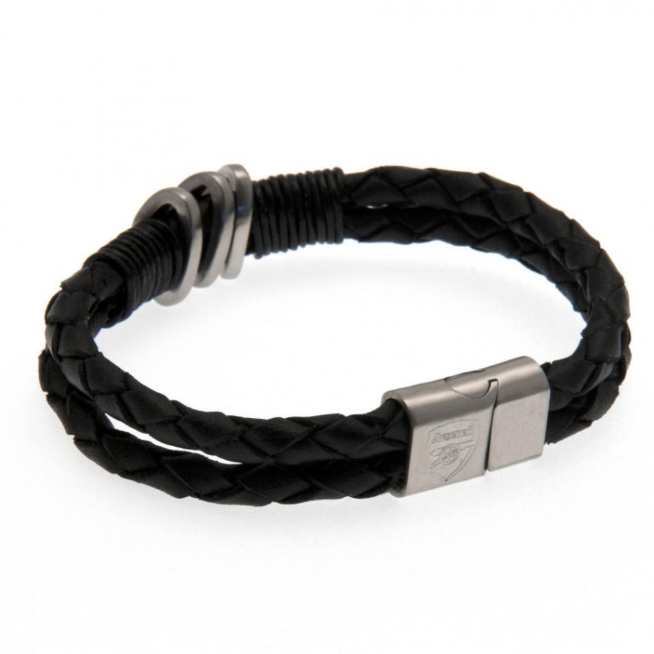 FC Arsenal kožený náramek Leather Bracelet - FC Arsenal klíčenky, náramky, šperky