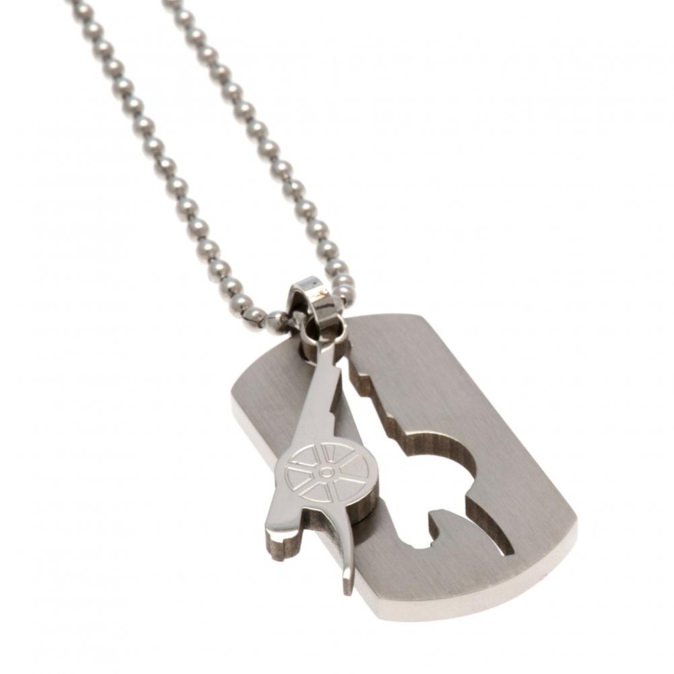 FC Arsenal řetízek na krk se psí známkou Dog Tag & Chain CO GN