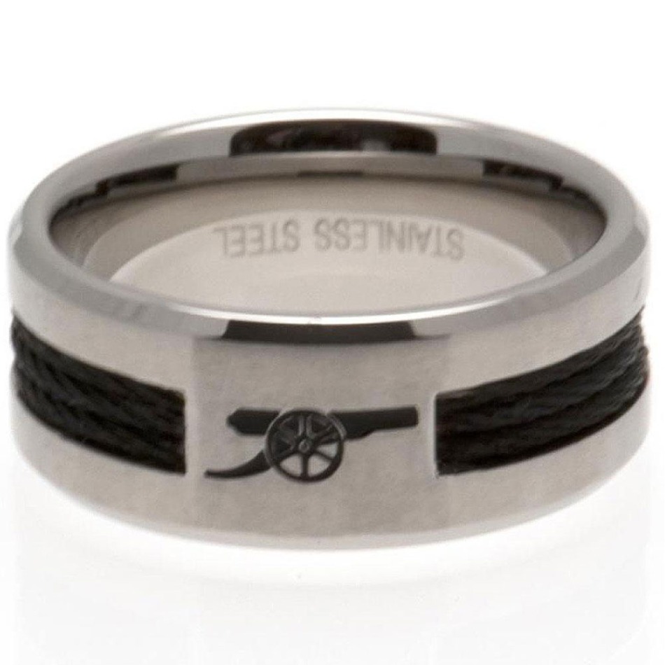 FC Arsenal prsten Black Inlay Large