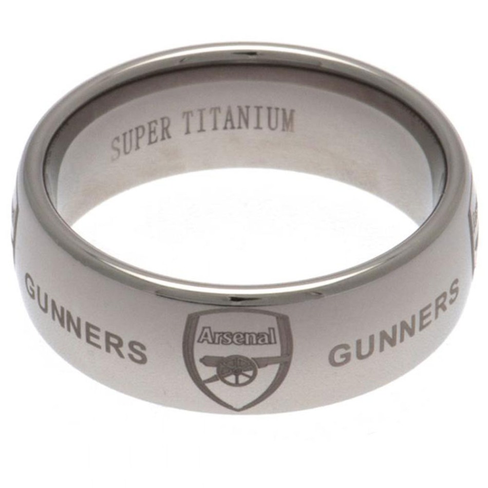 FC Arsenal prsten Super Titanium Large - FC Arsenal klíčenky, náramky, šperky