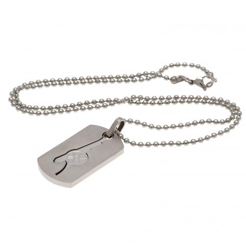 FC Arsenal řetízek na krk se psí známkou Dog Tag & Chain CO GN