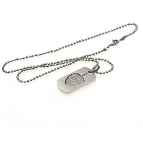 FC Arsenal řetízek na krk se psí známkou Dog Tag & Chain CO CR - FC Arsenal klíčenky, náramky, šperky