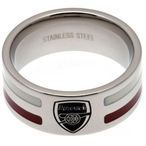 FC Arsenal prsten Colour Stripe Ring Medium - FC Arsenal klíčenky, náramky, šperky