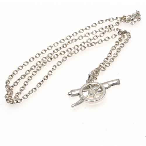 FC Arsenal řetízek na krk s&nbsp;přívěškem Silver Plated Pendant & Chain GN - FC Arsenal klíčenky, náramky, šperky