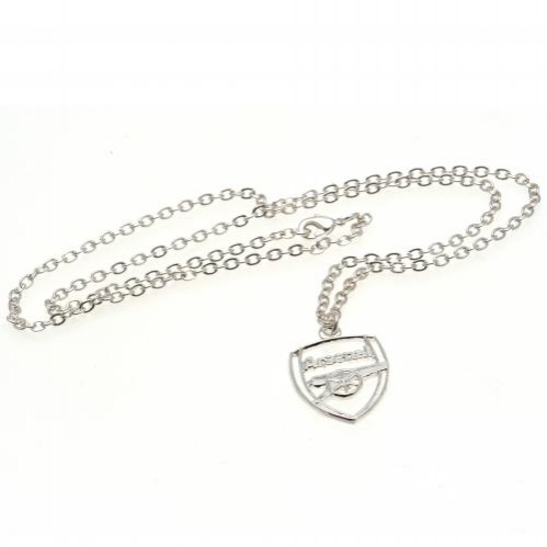 FC Arsenal řetízek na krk s&nbsp;přívěškem Silver Plated Pendant & Chain CR - FC Arsenal klíčenky, náramky, šperky