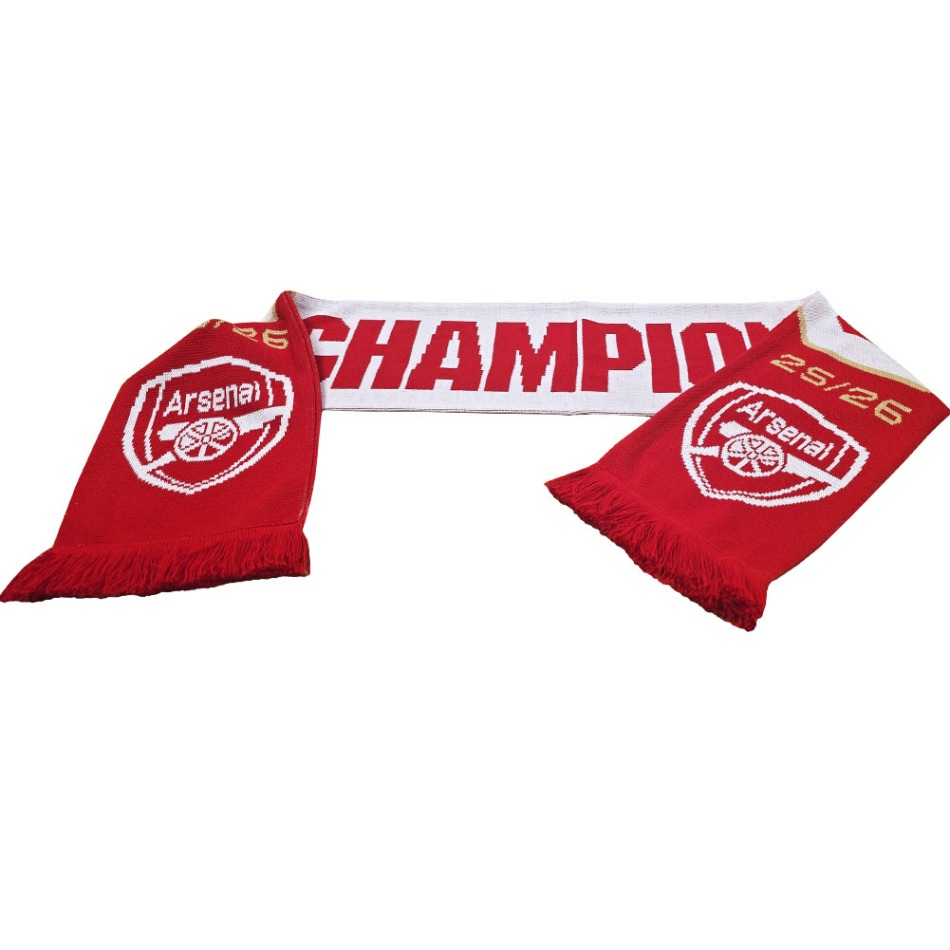 FC Arsenal zimní šála Champions 25/26 - FC Arsenal kšiltovky, čepice, rukavice