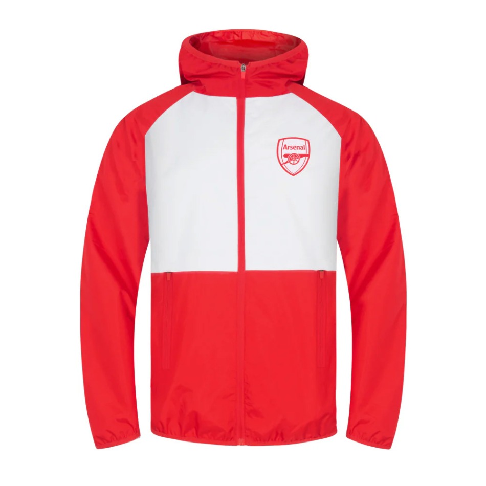 FC Arsenal pánská bunda s kapucí Shower red white