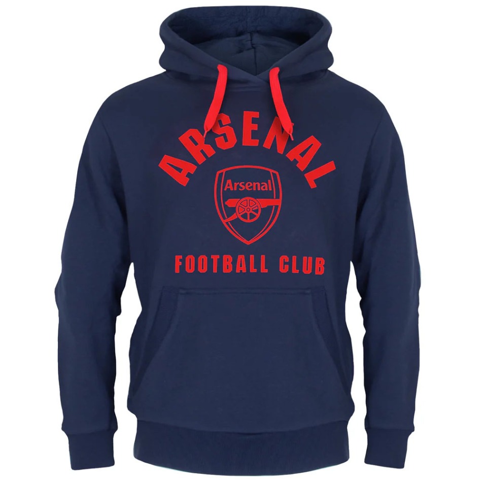 FC Arsenal pánská mikina s&nbsp;kapucí Round navy - FC Arsenal mikiny, Bundy