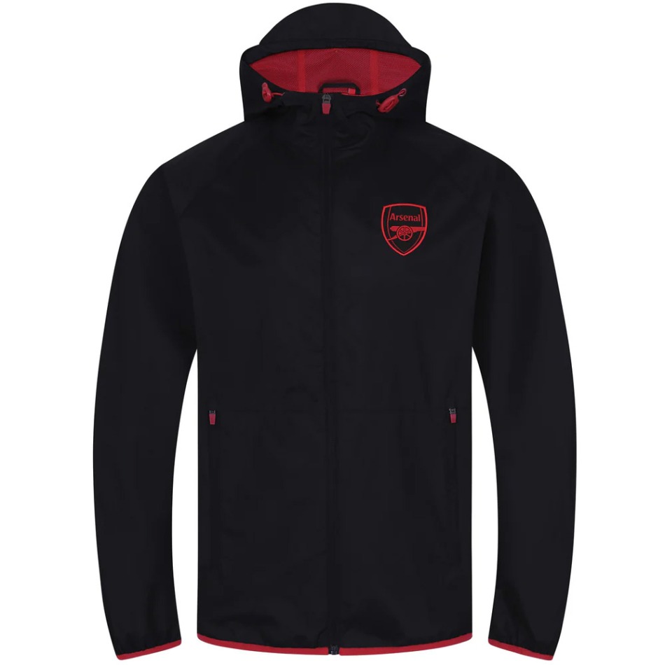 FC Arsenal pánská bunda s&nbsp;kapucí Shower black - FC Arsenal mikiny, Bundy
