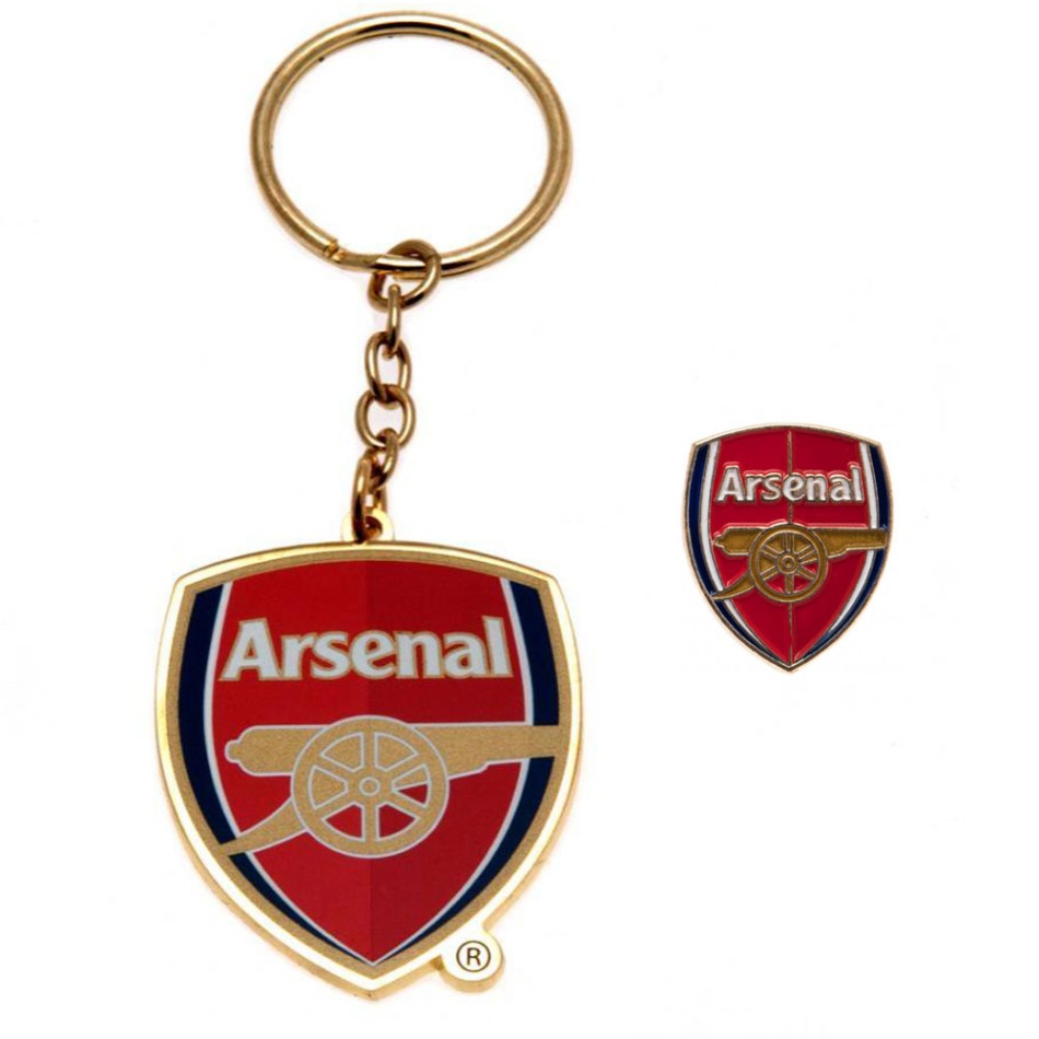 FC Arsenal klíčenka a&nbsp;odznáček design set - FC Arsenal ostatní suvenýry