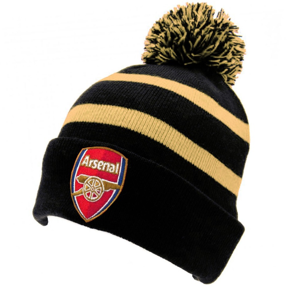 FC Arsenal zimní čepice Black Breakaway Ski - FC Arsenal šály, čepice, rukavice