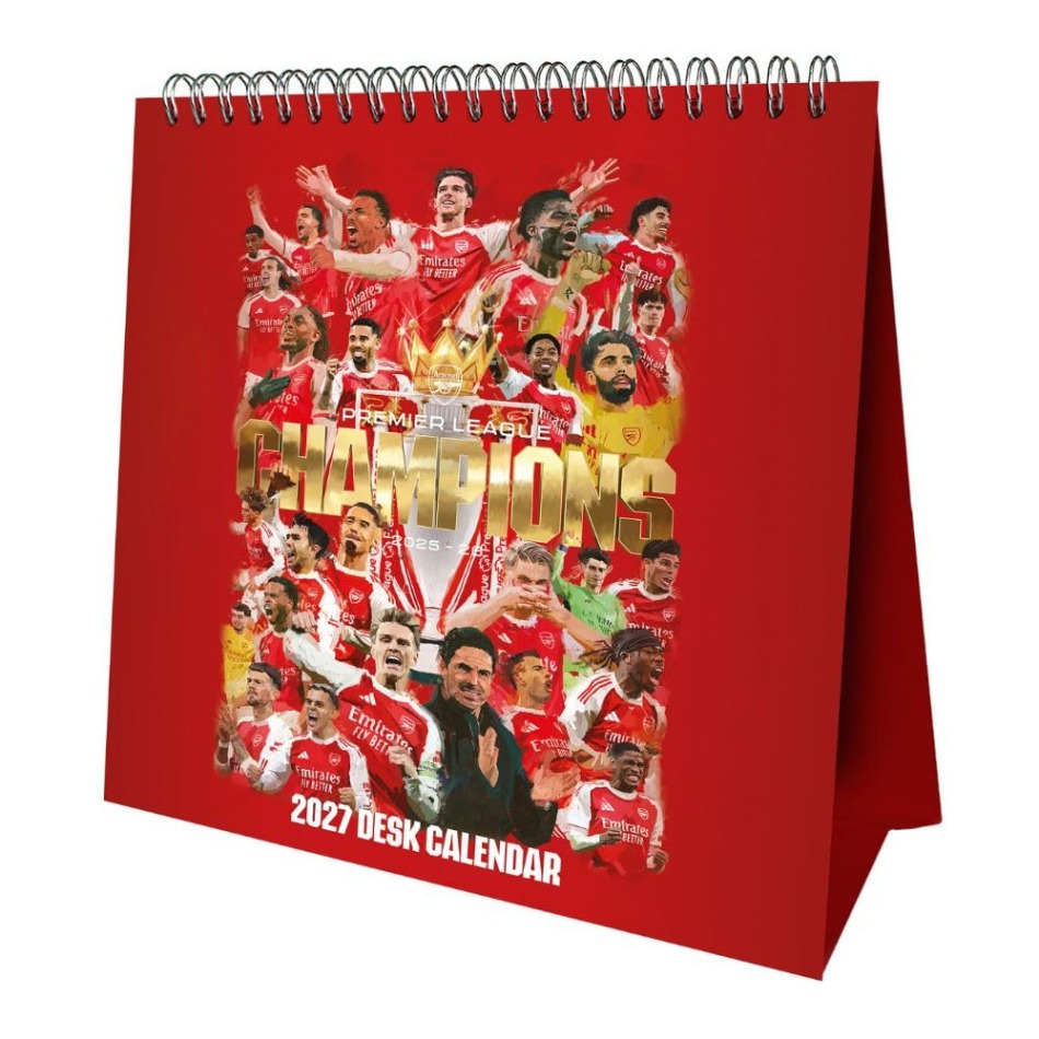 Arsenal FC Desktop Calendar 2027 - FC Arsenal vlajky, plakáty