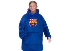 FC Barcelona dětská mikina s kapucí oversize blanket blue