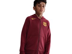 FC Barcelona dětská mikina s kapucí Zip Club red